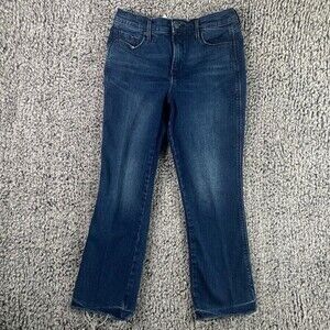 Old Navy Jeans Flare Ankle High Rise Medium Wash Women's Size 6 Blue Denim
